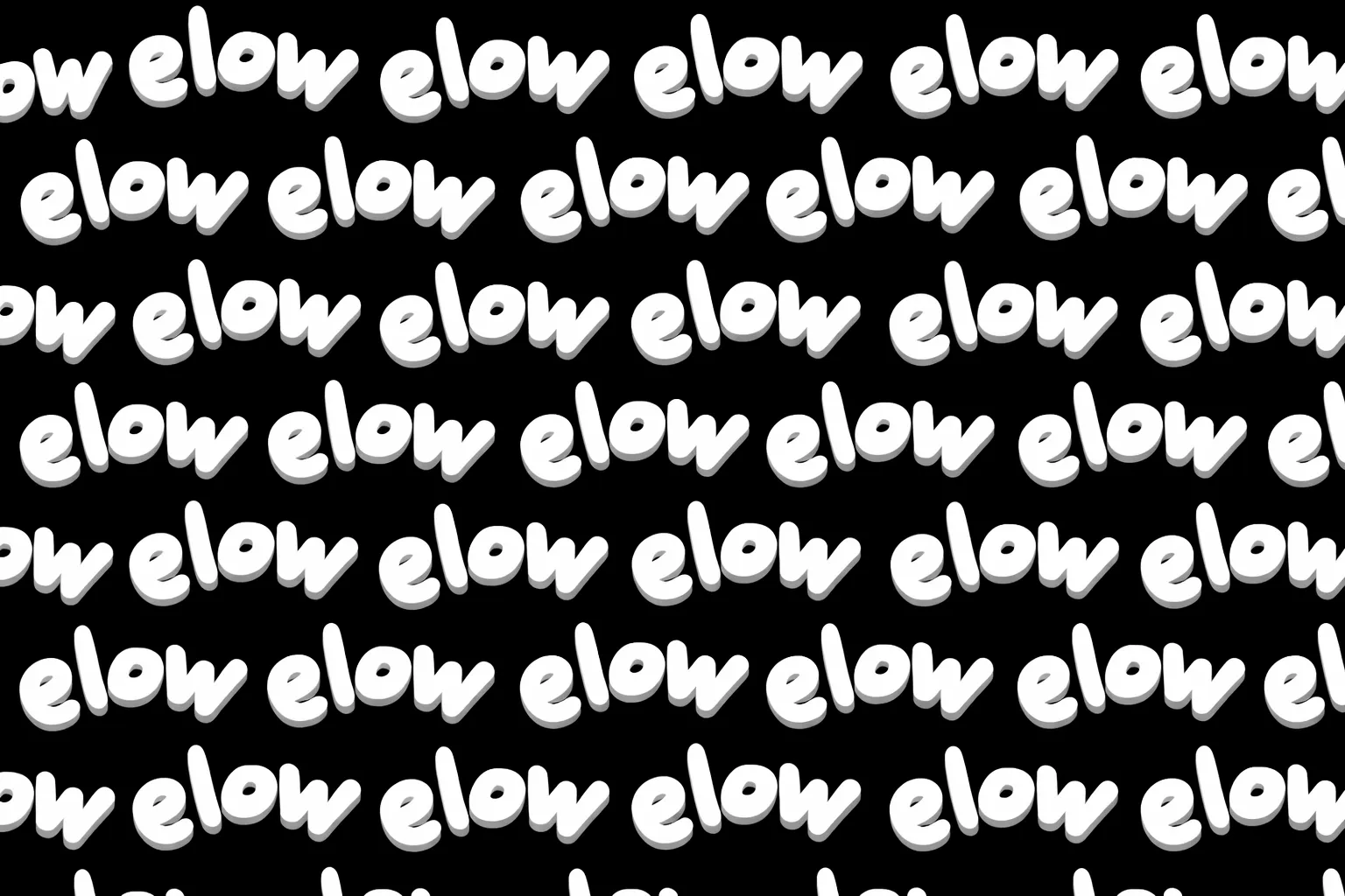 Repeating elow wordmark pattern